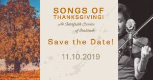 2019 Songs of Thanksgiving Flyer